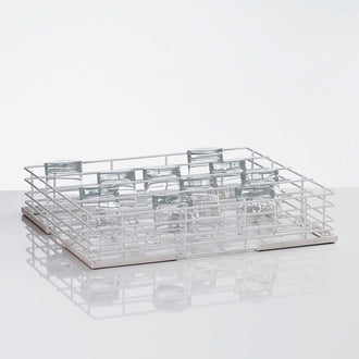 Gläserkorb aus Drahtgitter Höhe 105mm 4 Reihen 500 x 430 x 105 mm Gläserkorb aus Drahtgitter Höhe 105mm 4 Reihen 500 x 430 x 105 mm