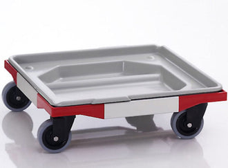 Korbwagen ohne Schubbügel für stapelbare Körbe 500 x 500 mm Korbwagen ohne Schubbügel für stapelbare Körbe 500 x 500 mm