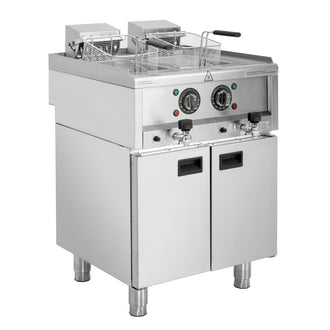 Buffalo 600 Serie freistehende Doppelbehälter-Elektrofritteuse 2x 8Ltr