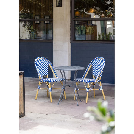 Bolero runder Bistrotisch in schlankem Design Stahl grau 60cm Bolero runder Bistrotisch in schlankem Design Stahl grau 60cm