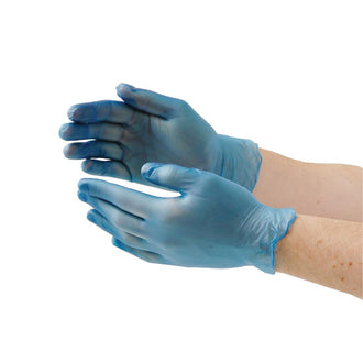 Hygiplas Vinylhandschuhe blau gepudert - XL