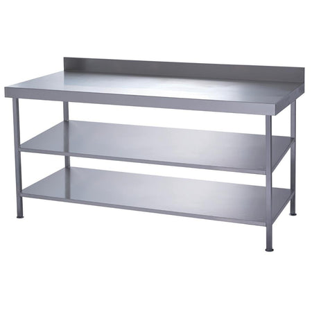 Parry Vollverschweißter Wandtisch aus Edelstahl mit 2 Unterböden 1800 x 600 mm Parry Vollverschweißter Wandtisch aus Edelstahl mit 2 Unterböden 1800 x 600 mm