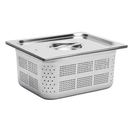 Gastro M Edelstahl GN-Behälter 150mm GN1/2 gelocht Gastro M Edelstahl GN-Behälter 150mm GN1/2 gelocht