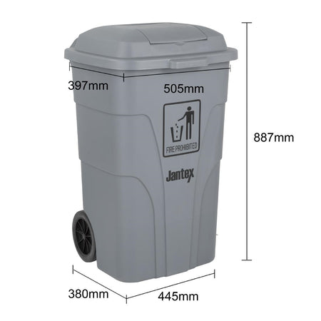 Jantex 120Ltr Mülltonne mit Fußpedal Grau Jantex 120Ltr Mülltonne mit Fußpedal Grau