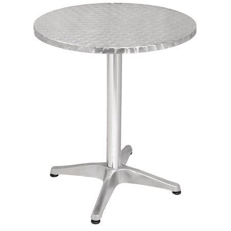 Bolero runder Bistrotisch Edelstahl 1 Bein 60cm