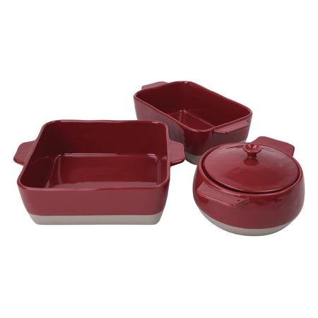 Olympia Bräter rot und taupe 4,2L Olympia Bräter rot und taupe 4,2L