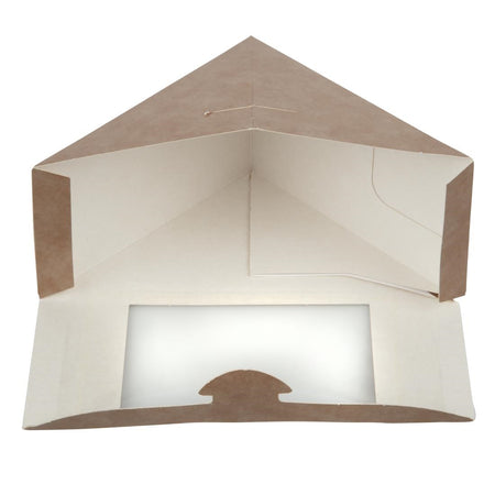 Colpac recyclebare Kraft-Sandwich-Wedges mit Frontlader und PLA-Fenster (500 Stück)