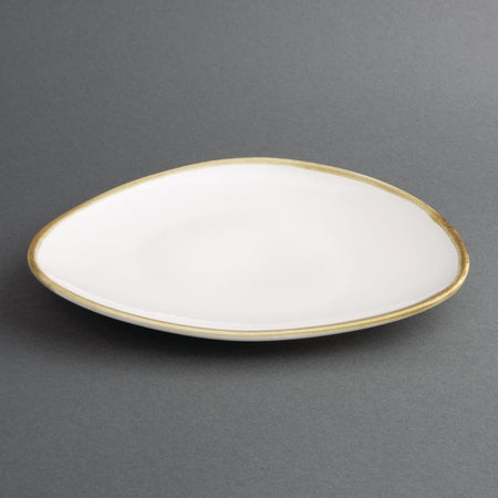 Olympia Kiln dreieckige Teller Kreideweiß 23cm (6 Stück)