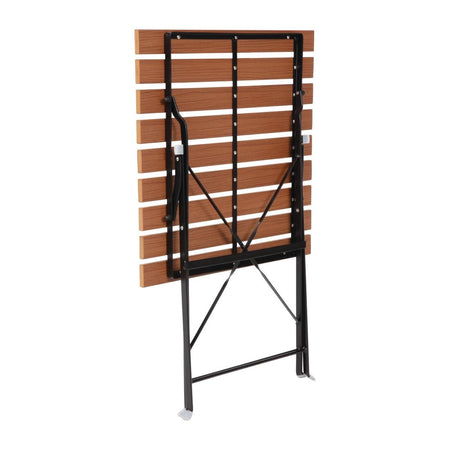 Bolero quadratischer klappbarer Terrassentisch Holzimitat 60cm Bolero quadratischer klappbarer Terrassentisch Holzimitat 60cm