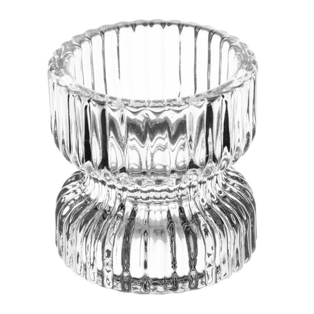 Olympia gerillte Glas Teelicht-/Kerzenhalter 52x52mm (6 Stück) Olympia gerillte Glas Teelicht-/Kerzenhalter 52x52mm (6 Stück)