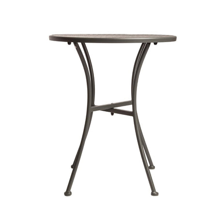 Bolero runder Bistrotisch in schlankem Design Stahl grau 60cm