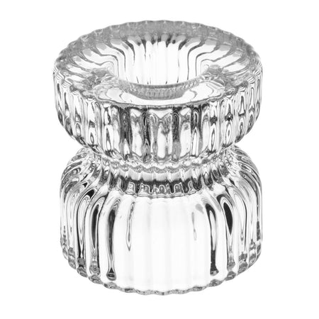 Olympia gerillte Glas Teelicht-/Kerzenhalter 52x52mm (6 Stück) Olympia gerillte Glas Teelicht-/Kerzenhalter 52x52mm (6 Stück)