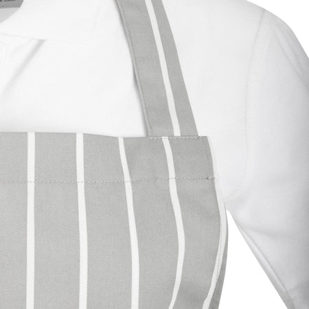 Whites Latzschürze Grau Weiß Metzgerstreifen Whites Latzschürze Grau Weiß Metzgerstreifen