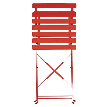 Bolero klappbare Terrassenstühle Stahl rot (2 Stück) Bolero klappbare Terrassenstühle Stahl rot (2 Stück)