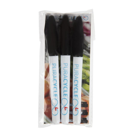 Puracycle Ungiftige Permanentmarker Schwarz 3er Pack