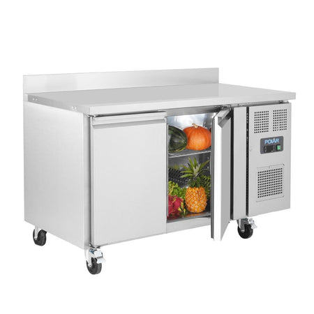 Polar Serie U 2-türiger Edelstahlgefrierschrank mit Spritzschutz 282Ltr