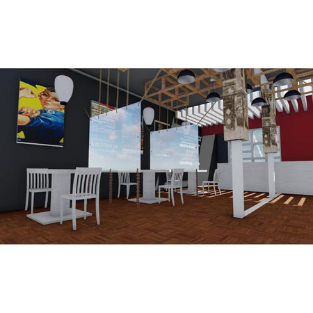 Recycelbare Trennwand 200x150cm transparenter PVC Recycelbare Trennwand 200x150cm transparenter PVC