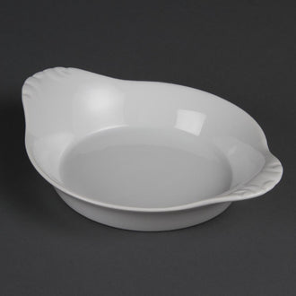 Olympia Whiteware runde Gratinschalen weiß 22cm (6 Stück)