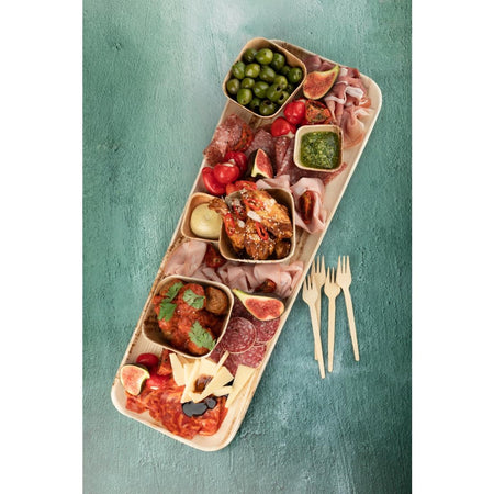 Sier Einweg-Snackgabel Bambus 135 mm (100 Stück) Sier Einweg-Snackgabel Bambus 135 mm (100 Stück)