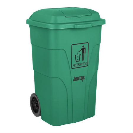 Jantex 120Ltr Mülltonne mit Fußpedal Grün