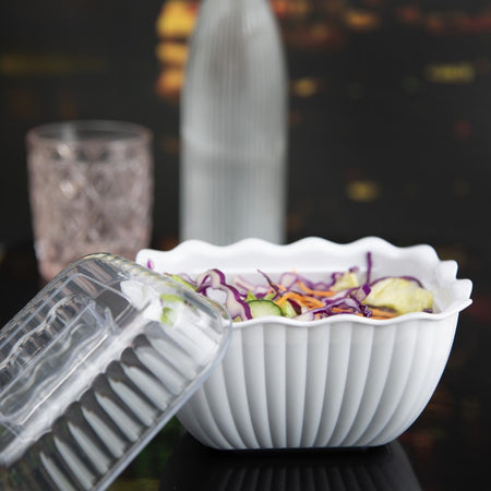 Olympia Kristallon Kleiner Salatbehälter - Weiß