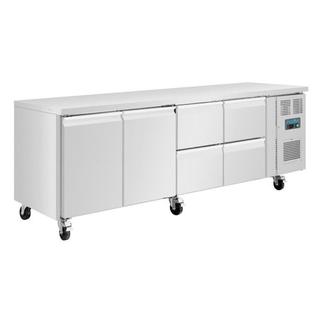 Polar U-Serie Premium Doppeltür und 4 Schubladen Kühlschrank 476Ltr