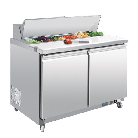 Polar U-Serie Doppeltür Saladette mit Vorbereitungstheke und Kühlschrank 405Ltr Polar U-Serie Doppeltür Saladette mit Vorbereitungstheke und Kühlschrank 405Ltr