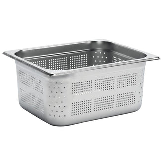 Gastro M Edelstahl GN-Behälter 150mm GN1/2 gelocht Gastro M Edelstahl GN-Behälter 150mm GN1/2 gelocht