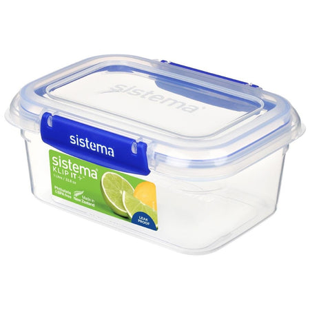Sistema Rectangle Klip It Plus Lebensmittelbehälter 1Ltr Sistema Rectangle Klip It Plus Lebensmittelbehälter 1Ltr