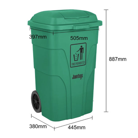 Jantex 120Ltr Mülltonne mit Fußpedal Grün Jantex 120Ltr Mülltonne mit Fußpedal Grün