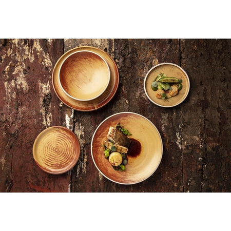 Olympia Canvas flache konische Schale Sienna Rust 200mm (6 Stück) Olympia Canvas flache konische Schale Sienna Rust 200mm (6 Stück)