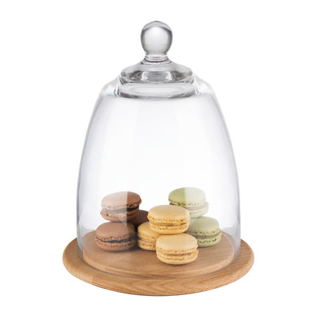 APS Servierbrett mit Glasglocke 185mm APS Servierbrett mit Glasglocke 185mm