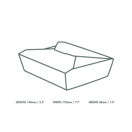 Vegware No.2 Lebensmittelbox 1500ml (280 Stück) Vegware No.2 Lebensmittelbox 1500ml (280 Stück)