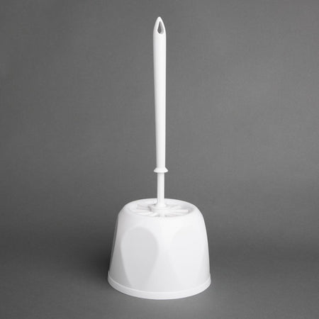 Nisbets Essentials Runde Toilettenbürste & Halter - Weiß Nisbets Essentials Runde Toilettenbürste & Halter - Weiß